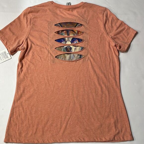 Ripped Rags Womens Coral Distressed Edgy Grunge Deconstructed Tshirt Sz M - Picture 6 of 9